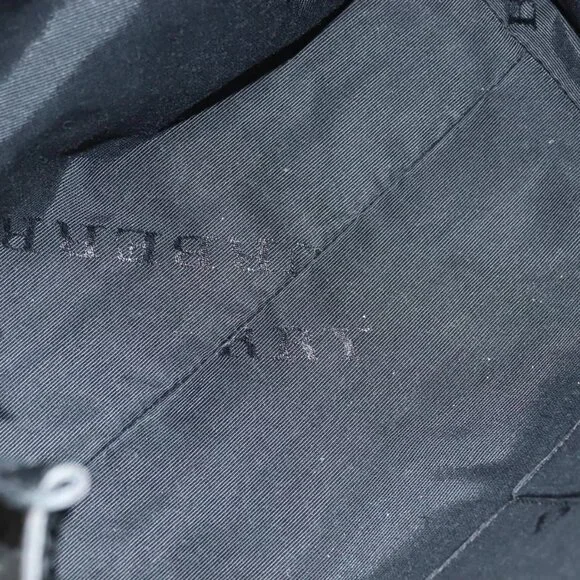 BURBERRY Hand Bag Leather 2way Black Gold Auth mr1365 - Picture 11 of 16